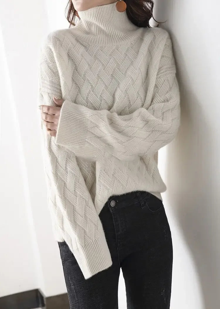 Oversized Turtleneck Winter Knit Sweater