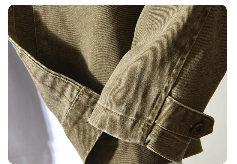 Vintage Cotton Cargo Shirt Jacket