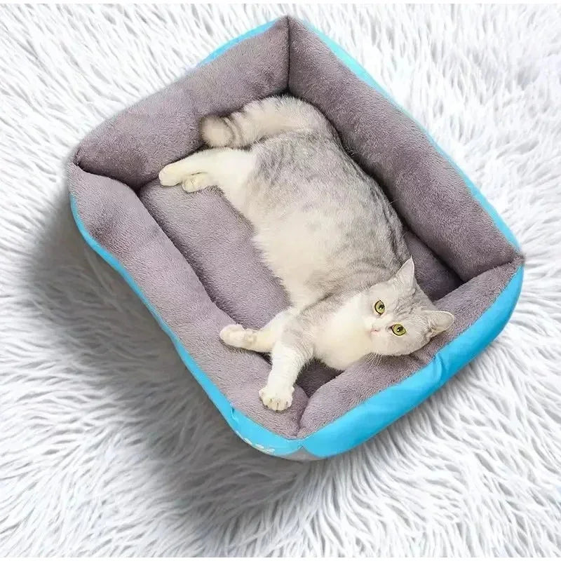 Pet Large Dog Bed Warm House Sleeping Bed Long Hair Plush Cat Dog Mat Warm Cushion Washable Soft Kennel Bed for Indoor Pets