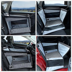 Portable Car Pet Seat Stable Dog Carrier with Safety Mesh Protector Waterproof Design for Puppy Travel Outdoor Use