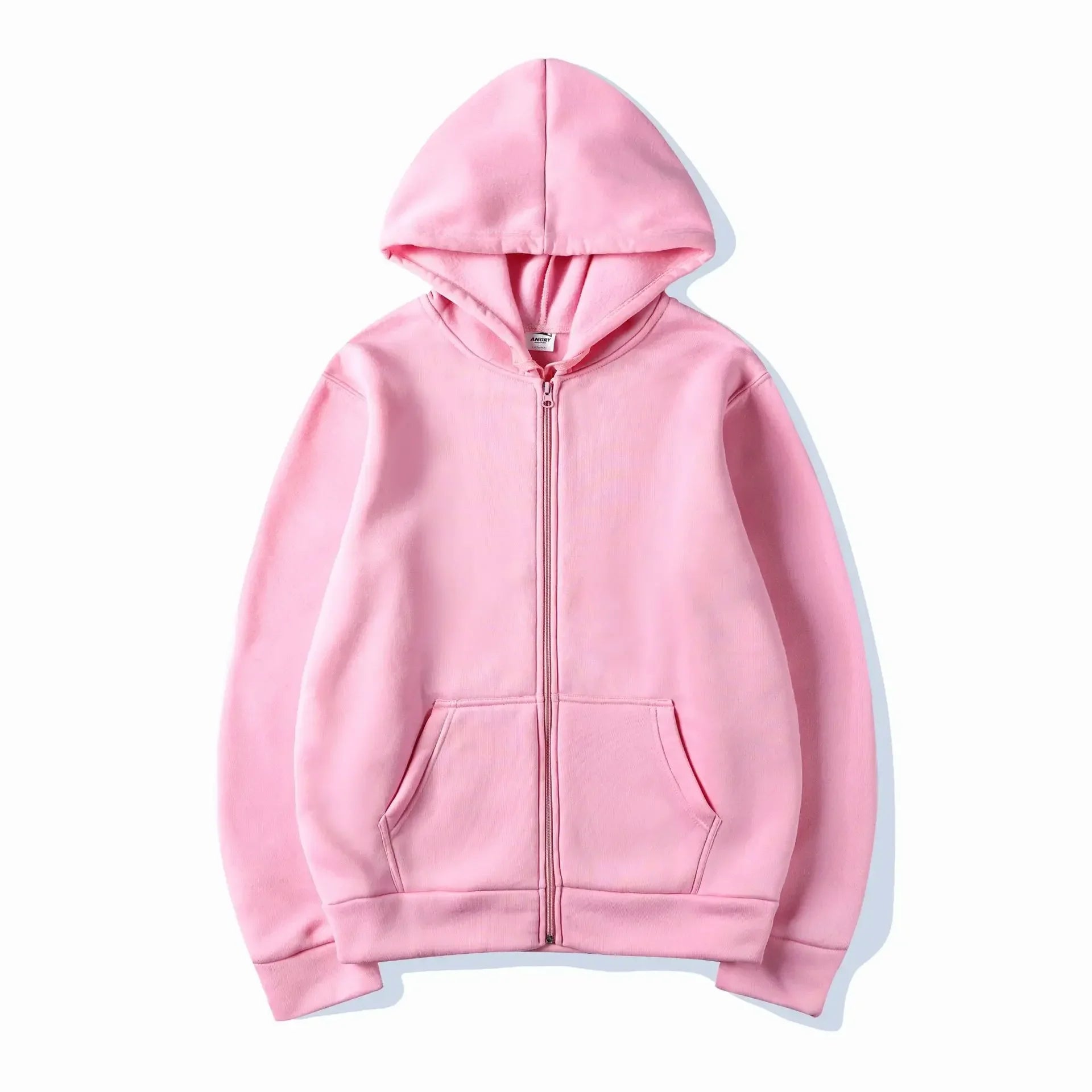 Men’s High Street Solid Zip-Up Hoodie
