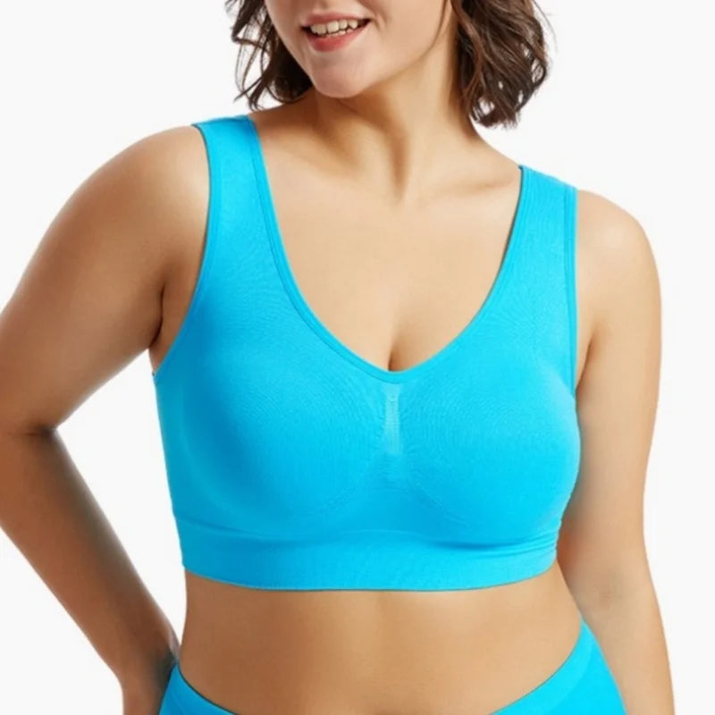 Seamless Sports Bras For Women Push-Up Bra Female Breathable Brassiere No Pads Bralette Solid Color Crop Top Sexy Lingerie S-5XL