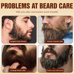 Men's Beard Oil Set, Moisturizing Beard Care Serum for Softening Dry Rough Hair, Enhancing Shine and Smooth Groomed Look