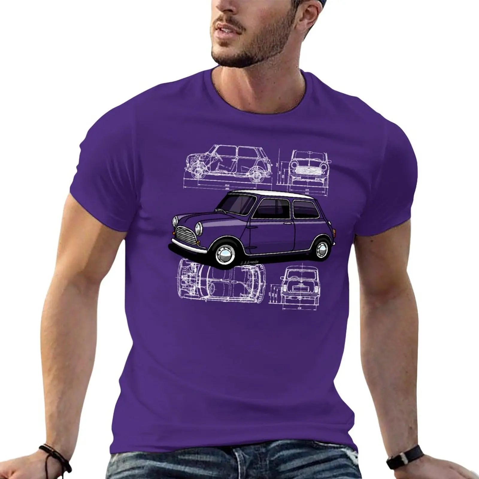 Vintage Rally Sketch Cotton Tee