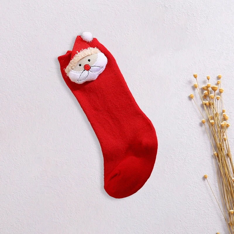 Festive Toddler Reindeer Winter Socks
