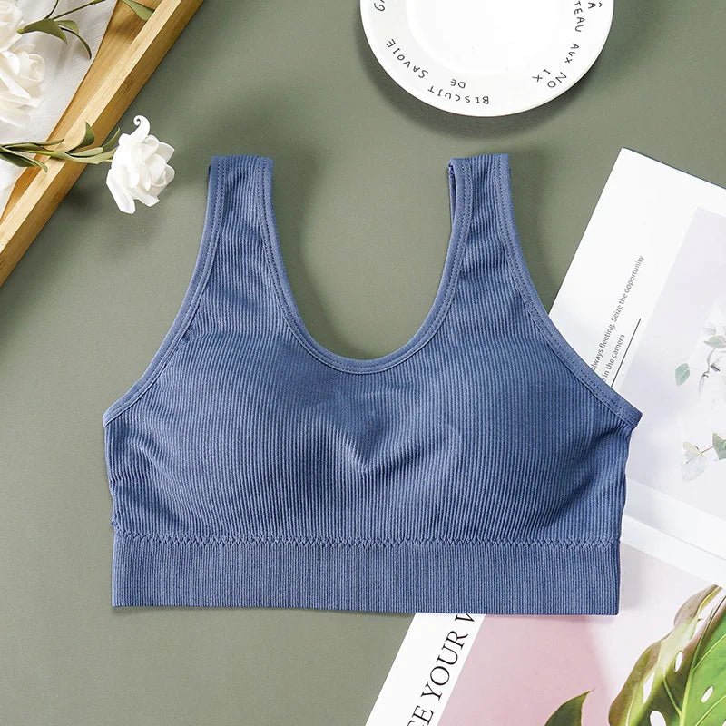 Sport Bra Breathable Inner and Outer Wear Vest Women Athletic Undergarment Gather Sports Underwear Quick Dry Workout Top