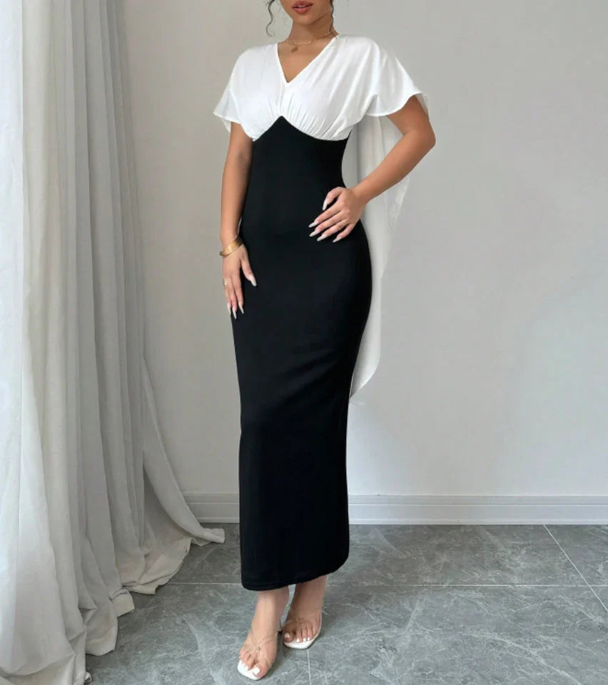 TITLE: Sophisticated Style Color Block Dress