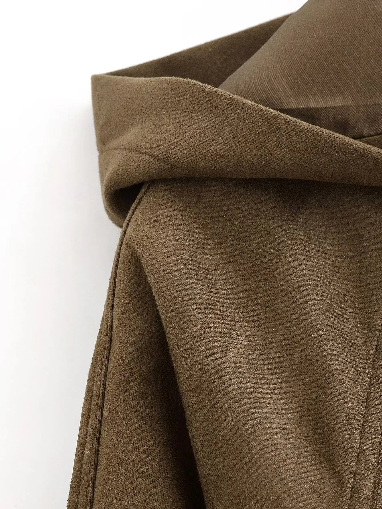Elegant Hooded Double Breasted Jacket