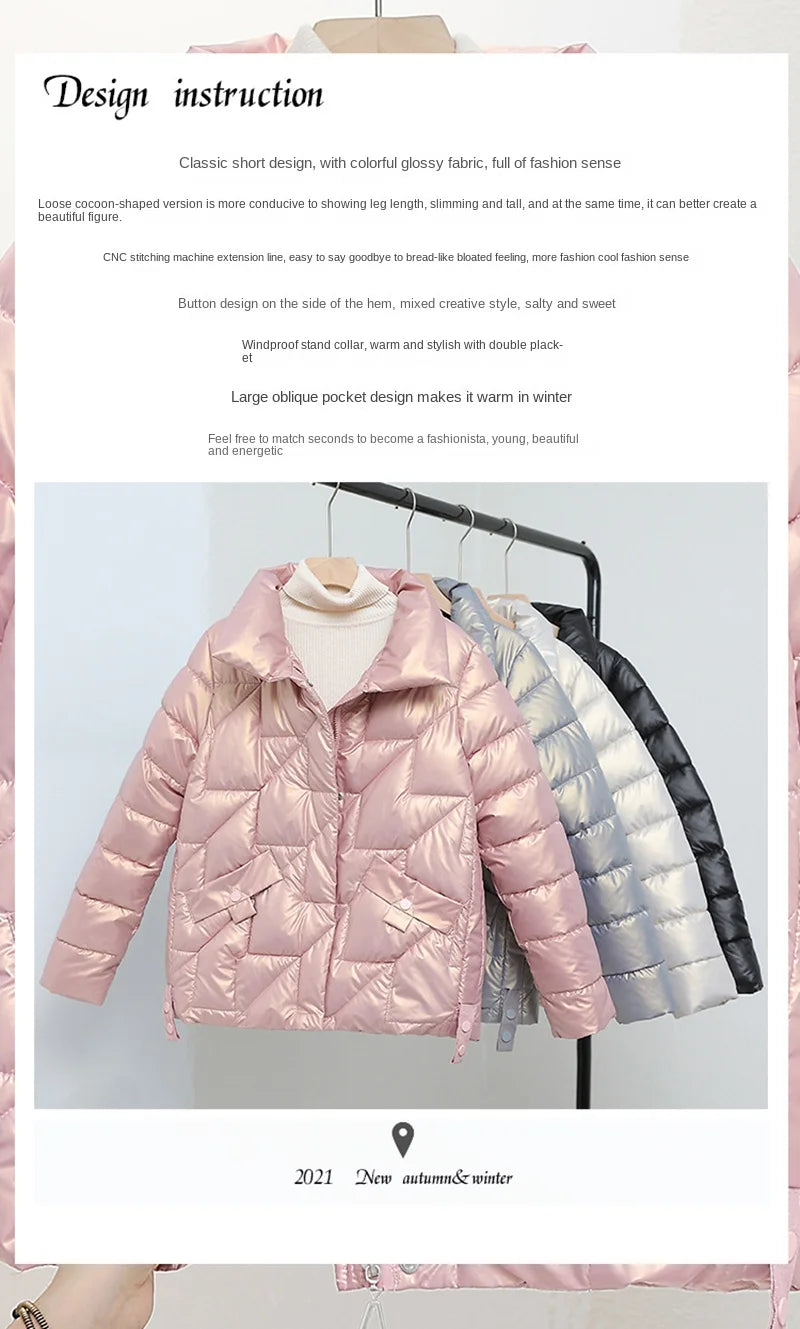 Glossy Winter Cotton Padded Parka