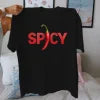 SPICY Bold Letter Graphic Cotton T-Shirt
