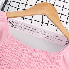 Pink Shirred Princess Summer Dress