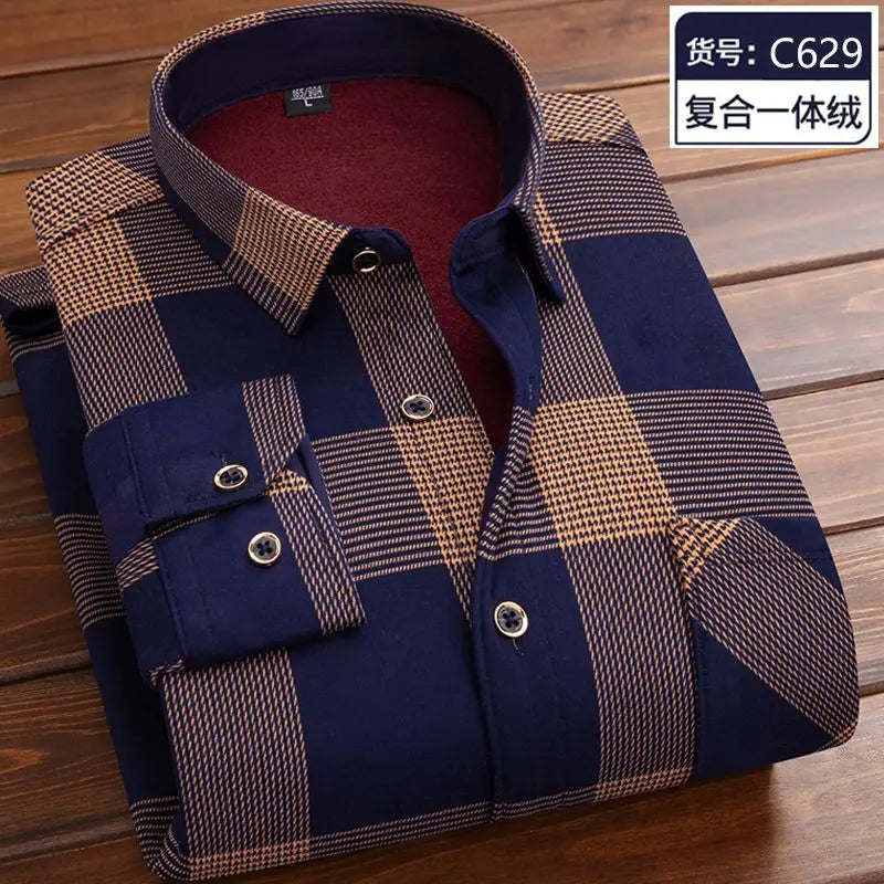 Fleece Plaid Thermal Shirt Jacket