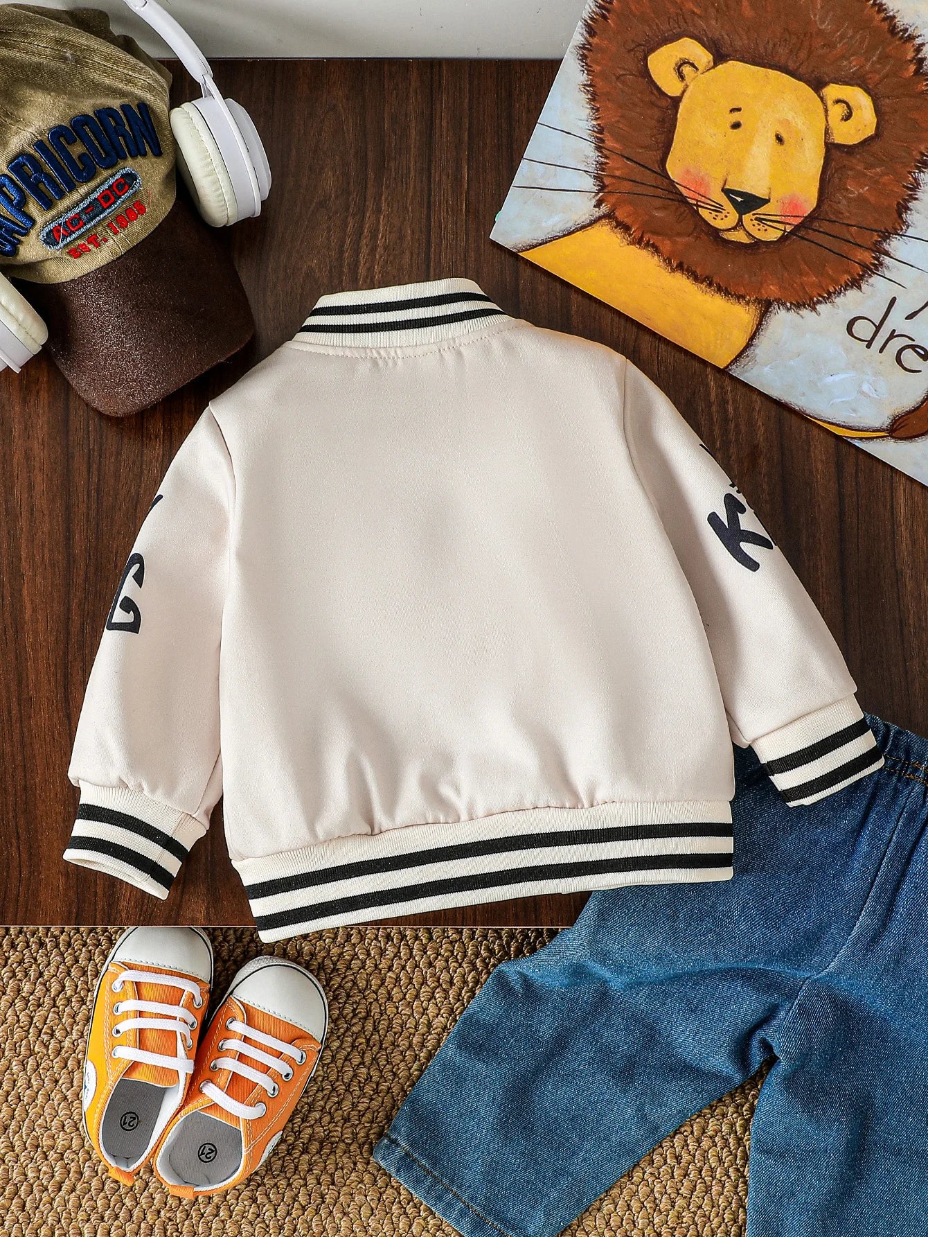 Playful Baby Sports Letter Jacket