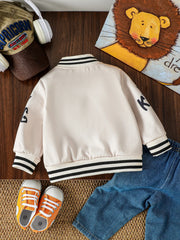 Playful Baby Sports Letter Jacket