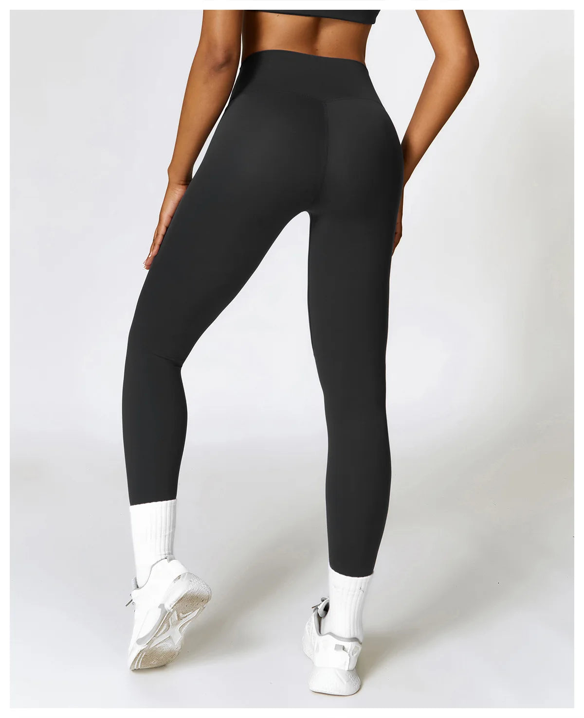 Fitness Leggings High Rise Hip Lift Brushed Soft Material For Ladies Outdoor Elastic Slim Fit Outer Wear Sports Tight Pants