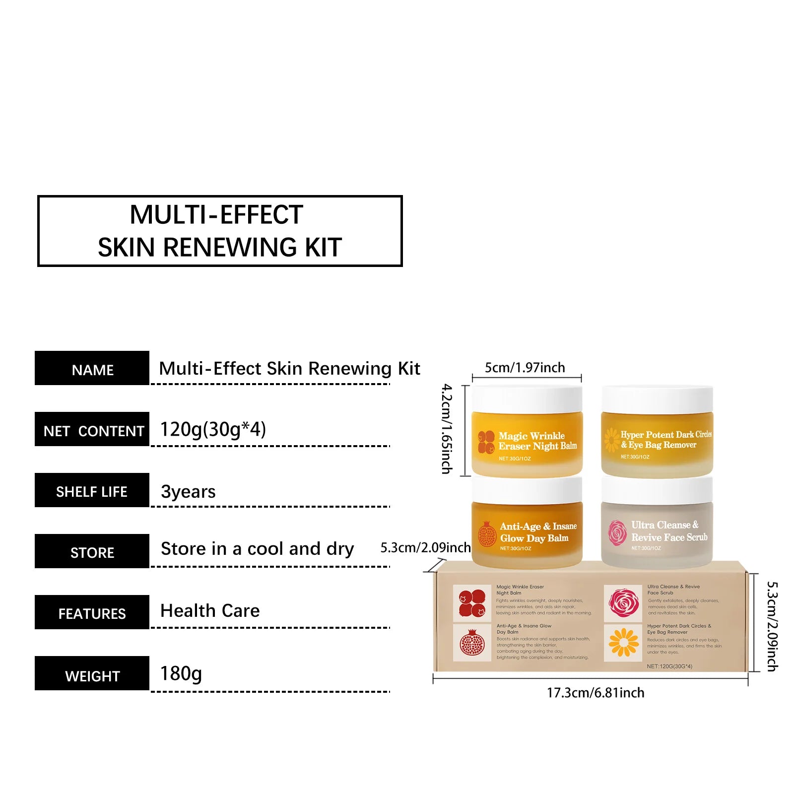 Skincare Set Face Day Night Cream Moisturizing Firming Eye Cream Facial Scrub Exfoliating Nourishing Hydrating Beauty Gift Kit