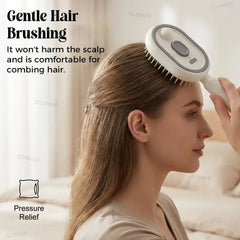 Rechargeable Hairs Massage Brush 3-in-1 Electric Spray Air Cushion Massage Comb for Frizzy Hair Scalp Care Relieve Hair Tangles