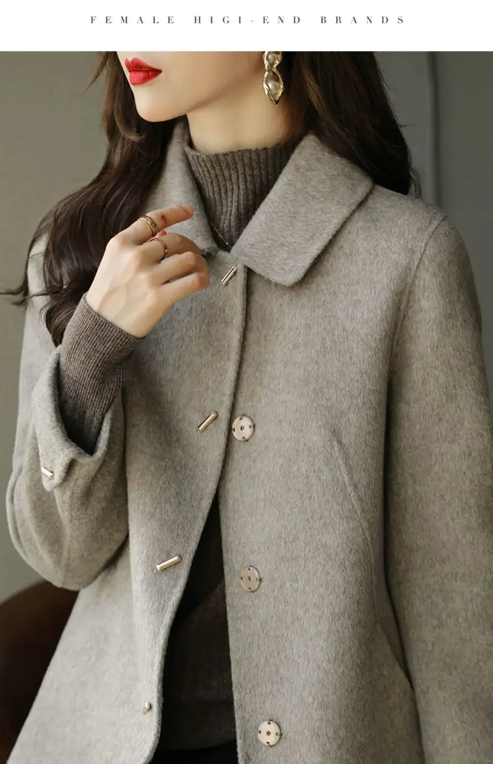 Minimalist French Wool Blend Coat