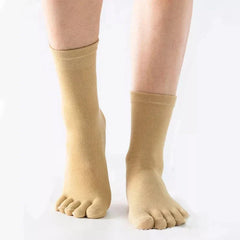 Breathable Cotton Toe Sports Socks