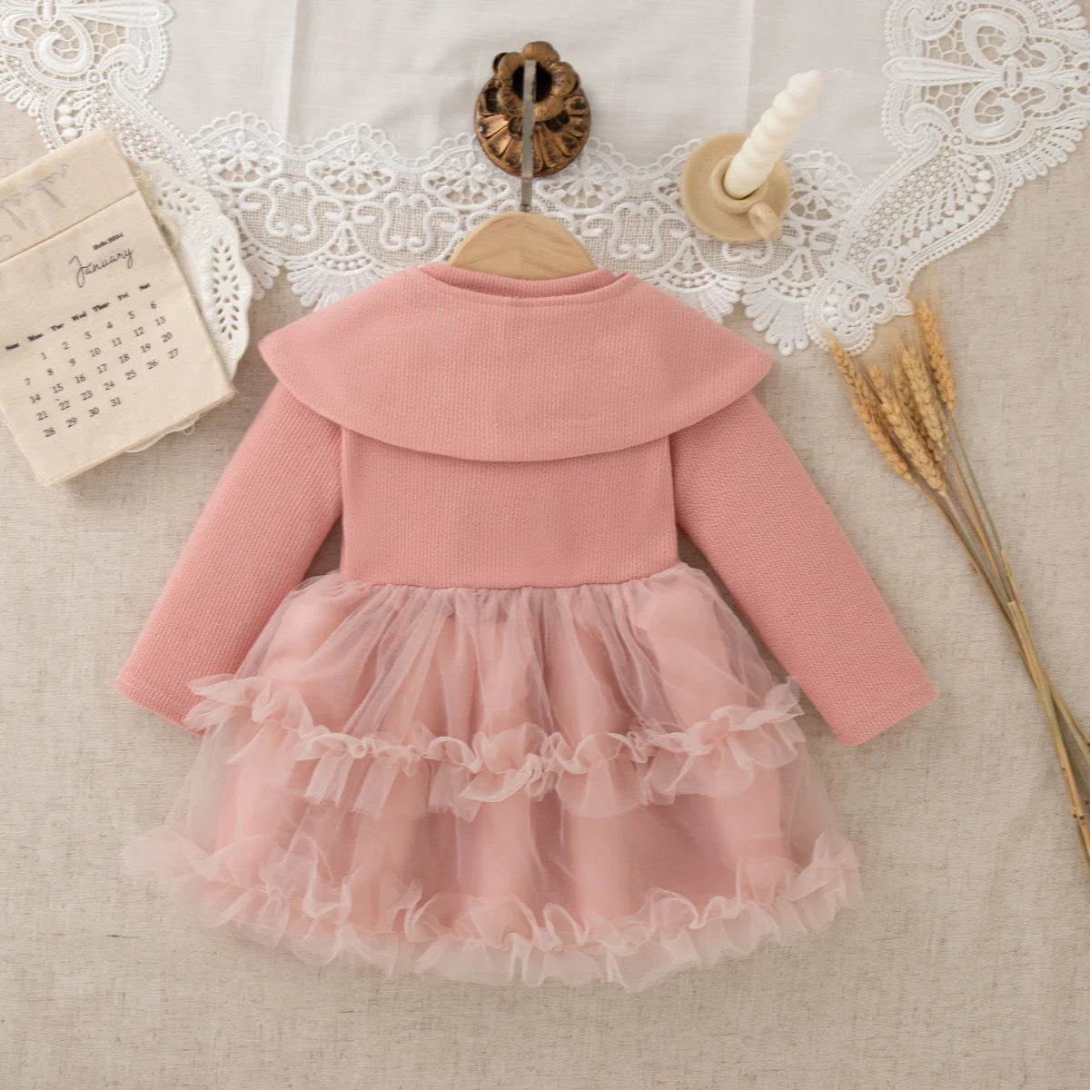 Bow Tulle Flower Baby Dress