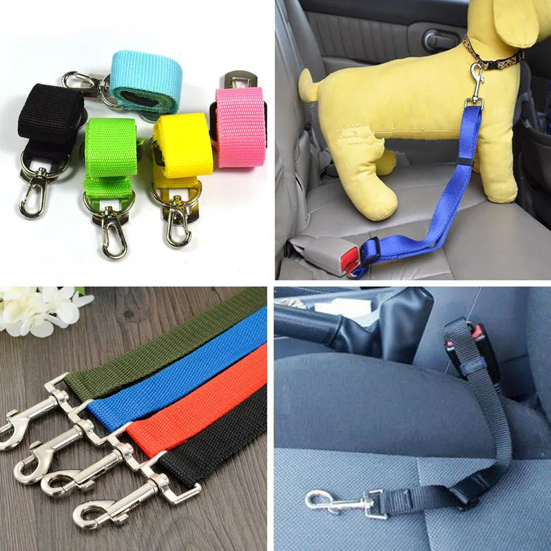 Car Seat Belt Pet Dog Leash Adjustable Lead Leash Safety Travel Clip Puppy Collar Leash Pet Supplies Dog Accessories Dropship