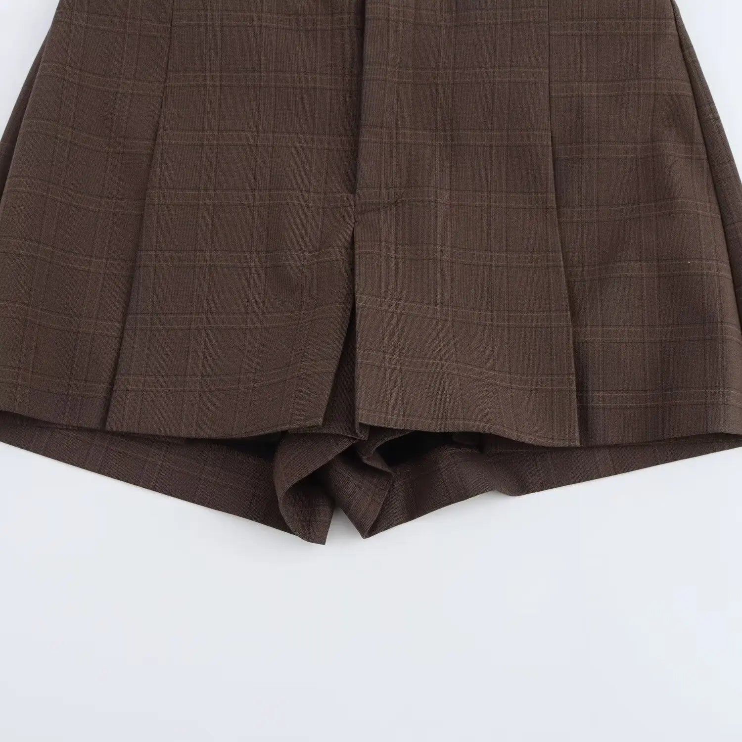 Vintage Plaid High Waist Skort