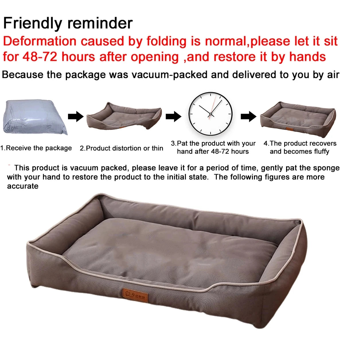 Bite-Resistant Four Season Square Bed