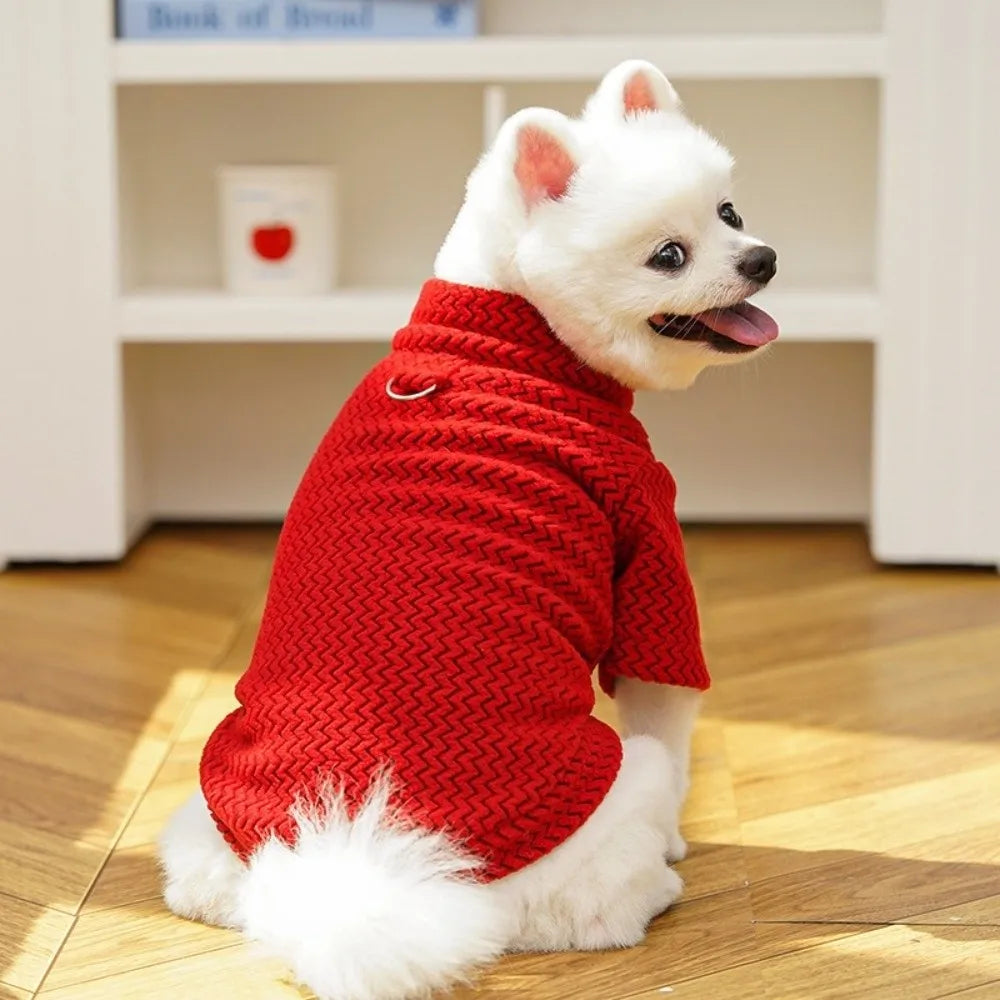 Zipper Ripple Pet Pullover Hoodie