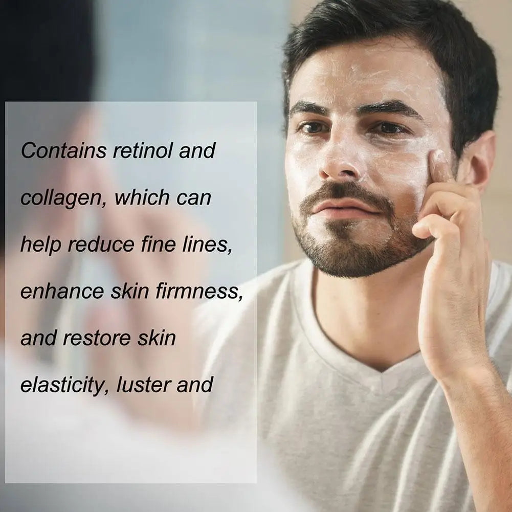 50ml 6-in-1 Men Facial Cream Daily Moisturizer with Hyaluronic Acid & Collagen,Hydrating Revitalizing Skin Care Fast-Absorbing