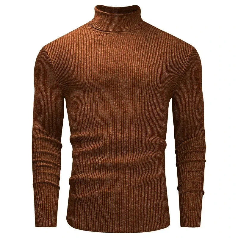 Slim Fit Turtleneck Knit Pullover