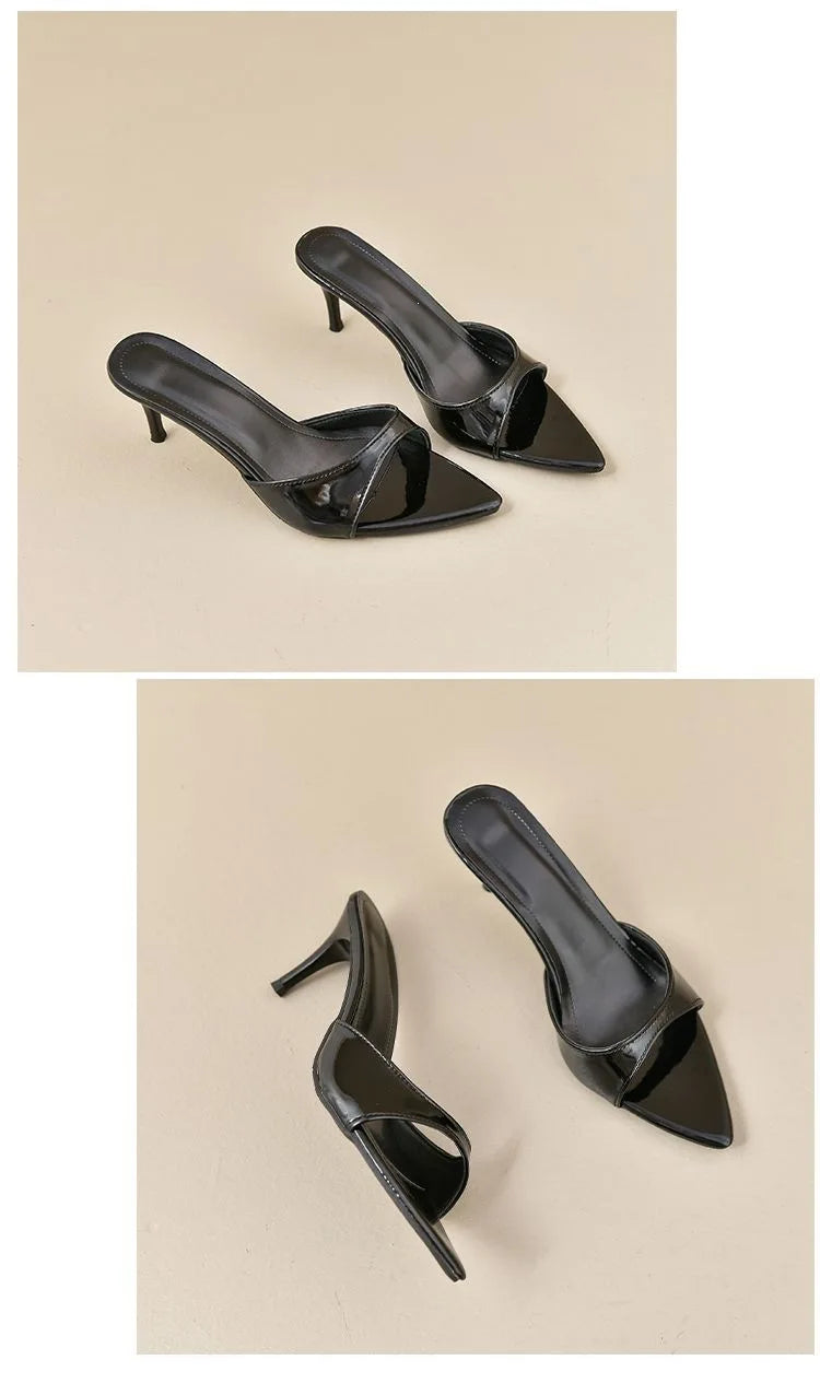 Women's High Heels Summer Slippers Women Sandals Fashion Classic Pointy Open Toe Stiletto Heels Sexy 2026 High-heeled Slippers