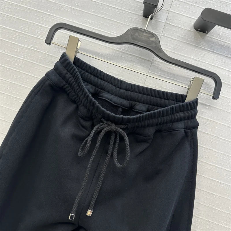 Elastic Waist Cotton Wide Pants