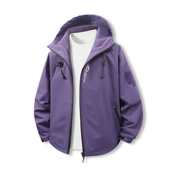 Modern Hooded Zipper Trench Coat