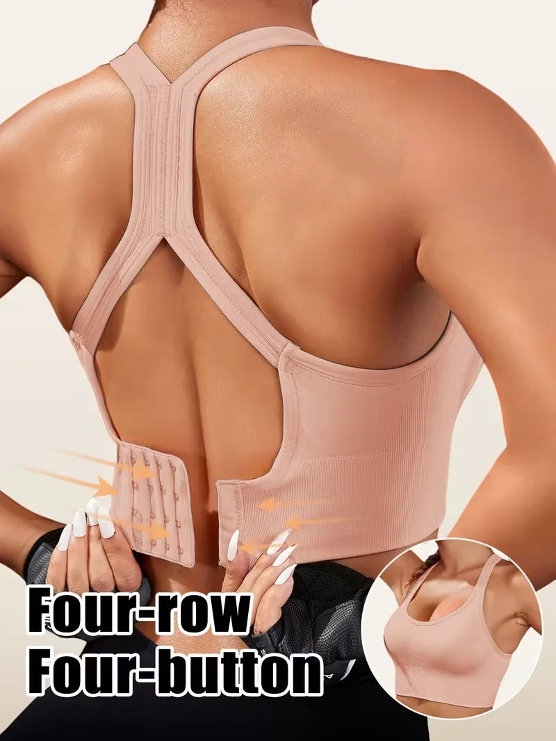 Women'S Sports Bra Without Underwire,with Cross Straps And Padding,for Yoga,Running,Fitness Activities
