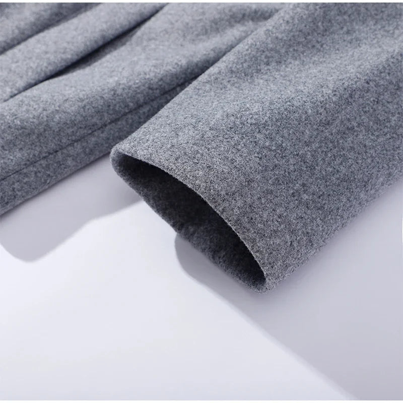 2025 Autumn Woolen Coats Women Casual Double Breasted Stand Collar Female Office Short Jackets Chic Lady Loose Street Outwear