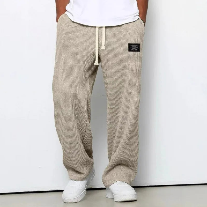 2024 New Running Mens Sweatpants Straight Fit Joggers for Sports and Streetwear Loose Oversized Drawstring Long Pants Men Pants