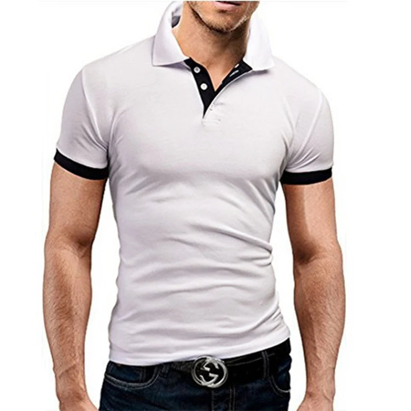 Polo Shirts Men's Casual Short Sleeve Tops Fitness Sports T-shirts Versatile Trendy Breathable Slim Tops Outwear Sportswear Male