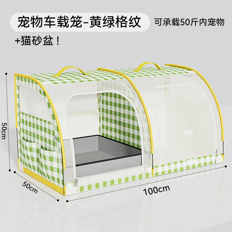 Pet Car Portable Dog Kennel Foldable Scratch Resistant Breathable Cat Bag for Outdoor Use Pet Cat Backpack Carrier