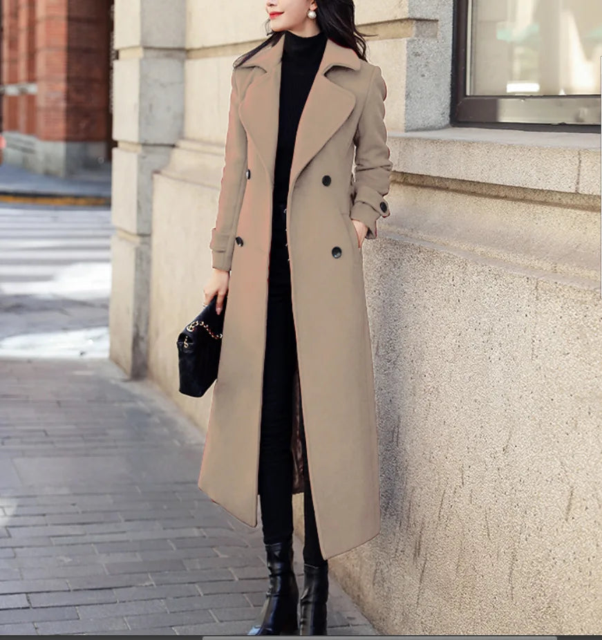 Korean Long Wool Winter Coat
