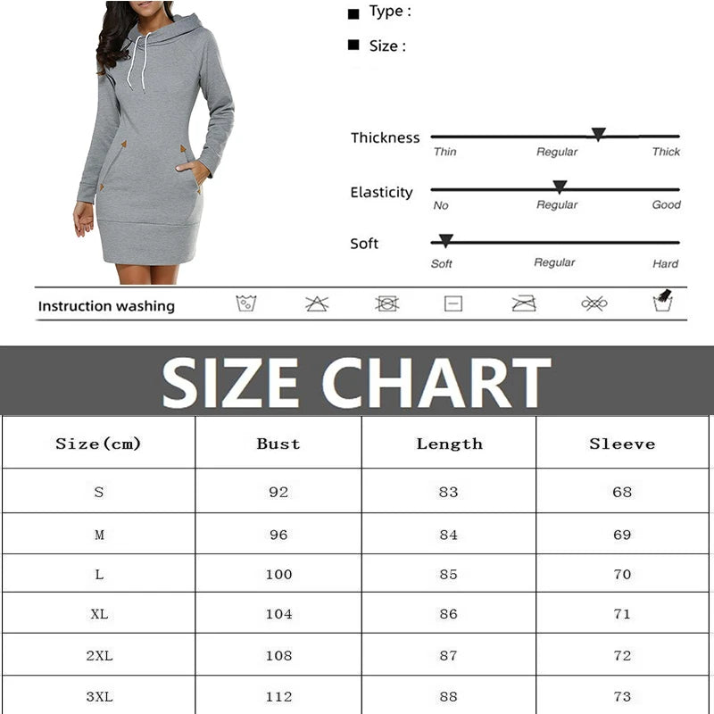 Long Hooded Sweatshirt for Women