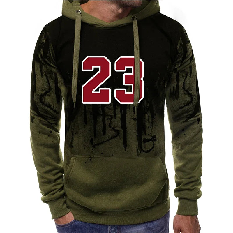 Mens Tracksuit Sports Printed Single Piece Sweatshirt Sweatpants Daily Jogging Mens Clothing Casual Splash-ink Hoodie Pants 2025
