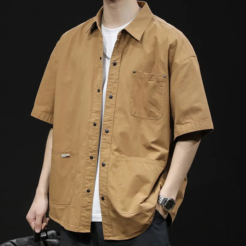 Trendy Casual Zipper Shirt Men