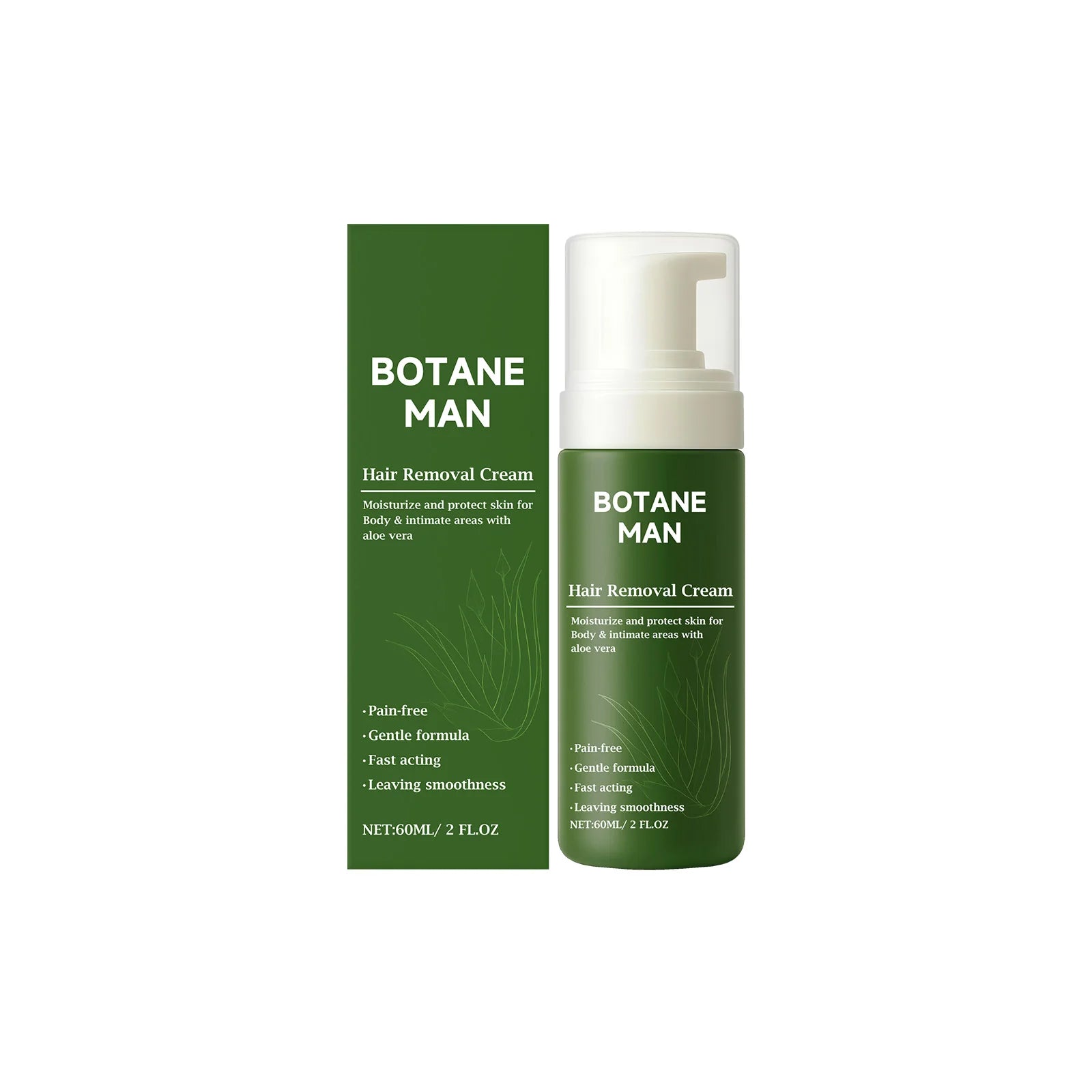 Man Hair Removal Cream Moisturizing Removing Hair & Smoothing Skin Pain-Free Long-Lasting Protection Gentle Hair Removal Mousse