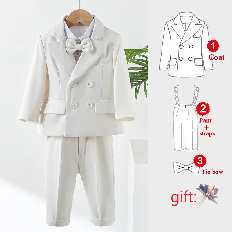White Formal Boys Blazer Set