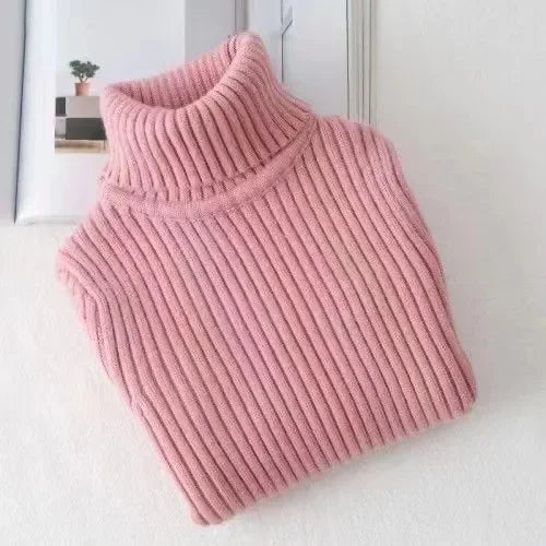 New Sweater Kids Sweaters Autumn Girls Turtleneck Sweaters 1-9Yrs Baby Boys Pullover Winter Knitted Bottoming Boys Sweaters