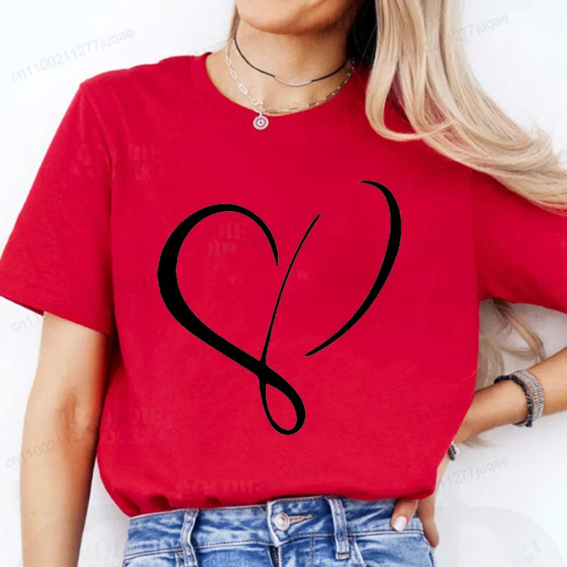 Red Heart Graphic Casual Tee