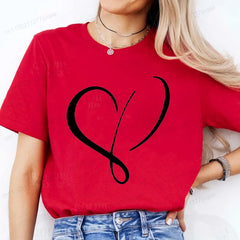 Red Heart Graphic Casual Tee