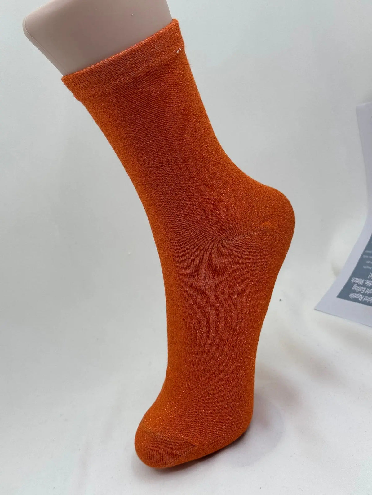 Metallic Knit Mid Calf Socks