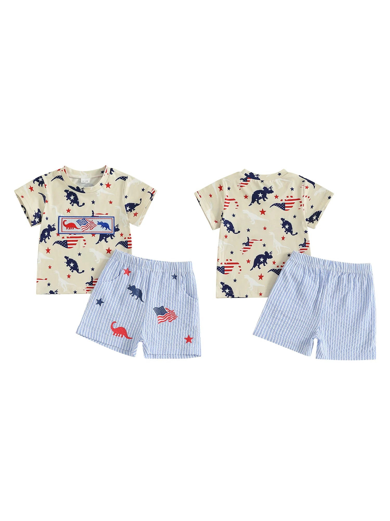 Watermelon Embroidery Summer Girls Set