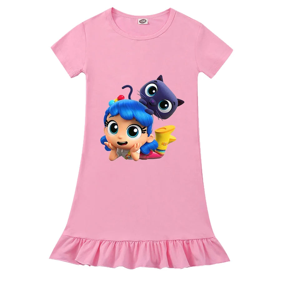 Rainbow Princess Cute Girls Dress